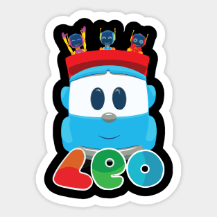 Leo the Truck and Robots Sticker